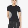 Camiseta Baby Tee con estampado de laurel negro Camiseta Baby Tee con estampado de laurel negro