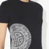 Camiseta Baby Tee con estampado de laurel negro Camiseta Baby Tee con estampado de laurel negro