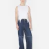 Camiseta sin mangas con liguero en blanco Camiseta sin mangas con liguero en blanco