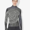 El jerseis gris con estampado de laurel El jerseis gris con estampado de laurel