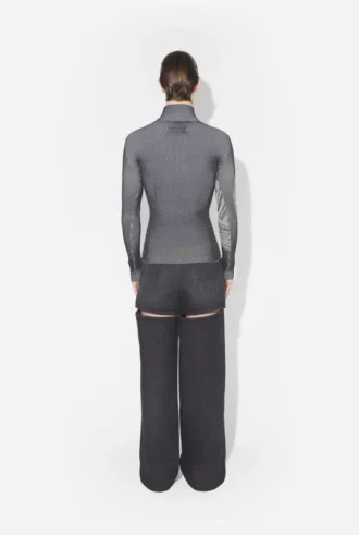 El jerseis gris con estampado de laurel El jerseis gris con estampado de laurel