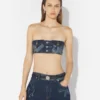 El sujetador de denim con efecto trampantojo