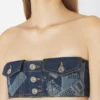 El sujetador de denim con efecto trampantojo