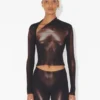 El top corto Body Dust en color bronce