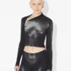 El top corto Body Dust plateado El top corto Body Dust plateado