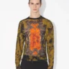 El top oversize de tul caqui «Madaillon» El top oversize de tul caqui «Madaillon»