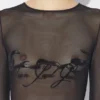 El top «Tattoo Ruban» flocado