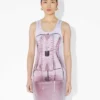 El vestido de punto con efecto corsé trampantojo El vestido de punto con efecto corsé trampantojo