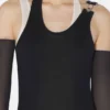 El vestido doble drapeado negro El vestido doble drapeado negro