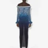 El vestido largo a rayas 3D El vestido largo a rayas 3D