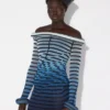 El vestido largo a rayas 3D El vestido largo a rayas 3D