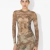 El vestido largo beige Madaillon