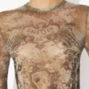 El vestido largo beige Madaillon