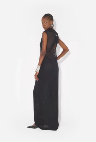 El vestido largo de lentejuelas