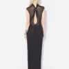 El vestido largo de lentejuelas