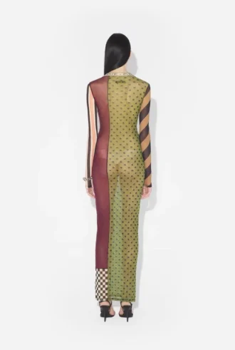 El vestido largo de patchwork