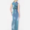 El vestido largo drapeado «Water» El vestido largo drapeado «Water»