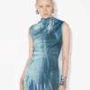 El vestido largo drapeado «Water» El vestido largo drapeado «Water»