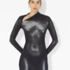 El vestido largo plateado Body Dust El vestido largo plateado Body Dust