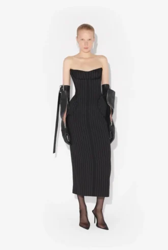 El vestido largo tipo bustier