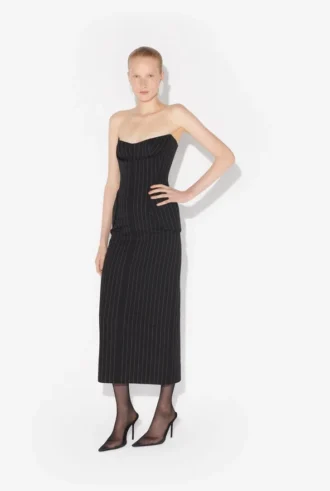 El vestido largo tipo bustier