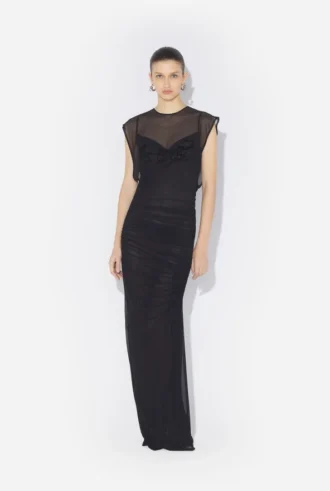 El vestido «Tattoo Ruban» con estampado flocado El vestido «Tattoo Ruban» con estampado flocado