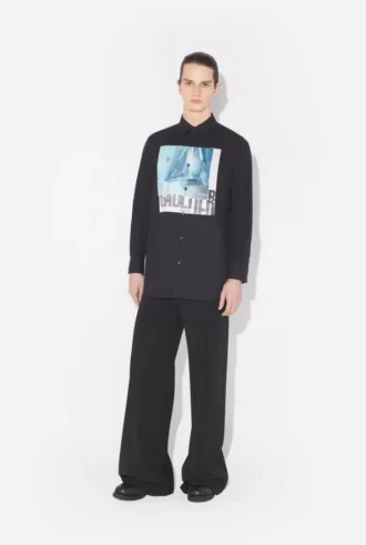 La camisa negra oversize «Water»