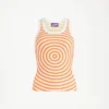 La camiseta sin mangas naranja con estampado «Target» La camiseta sin mangas naranja con estampado «Target»