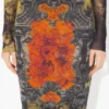 La falda larga de color caqui con estampado «Madaillon» La falda larga de color caqui con estampado «Madaillon»