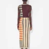La falda larga de patchwork