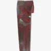 La falda pantalón roja con rosas borrosas La falda pantalón roja con rosas borrosas