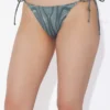 La parte de abajo del bikini azul espiral La parte de abajo del bikini azul espiral