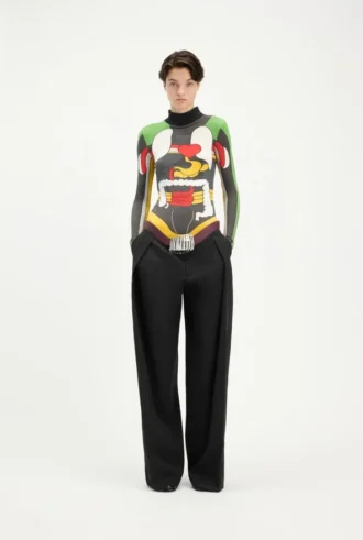 Los pantalones de traje curvos