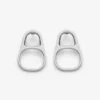 Pendientes con forma de anilla de lata en tono plateado Pendientes con forma de anilla de lata en tono plateado
