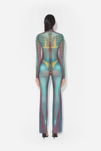 Reedición: los pantalones con estampado de lunares azules
