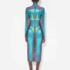 Reedición: vestido con estampado de lunares azules Reedición: vestido con estampado de lunares azules