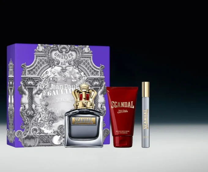 Scandal Pour Homme 3,4 oz, gel de ducha 2,5 oz y spray Scandal Pour Homme 3,4 oz, gel de ducha 2,5 oz y spray