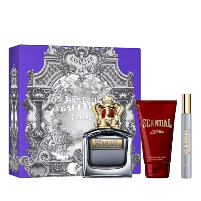 Scandal Pour Homme 3,4 oz, gel de ducha 2,5 oz y spray Scandal Pour Homme 3,4 oz, gel de ducha 2,5 oz y spray